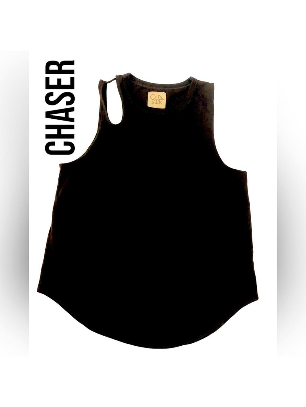 Chaser Sz M Jersey Shoulder Vent Shirttail Tank